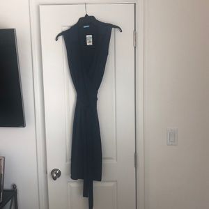 J.McLaughlin sleeveless Navy wrap dress NWT S